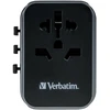 Verbatim - universalus kelioninis adapteris UTA-03 PD30W/QC / 2xUSB / 2xType-C