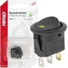Jungiklis, apvalus mygtukas, 12 V 20 A, įjungimas/išjungimas, žalias foninis apšvietimas, amio-03964