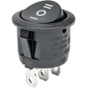 Juodas apvalus jungiklis 12/230v bu03 amio-02463