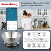 Virtuvinės svarstyklės King Hoff Svarstyklės Dietinės virtuvės svarstyklės su dubeniu, 1,8 l, „Bluetooth“, programėlė