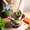 Virtuvinės svarstyklės King Hoff Svarstyklės Dietinės virtuvės svarstyklės su dubeniu, 1,8 l, „Bluetooth“, programėlė