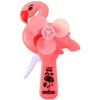 Lean Toys Rankinis ventiliatorius Flamingo, šviesiai ir tamsiai rožinis, 16 cm