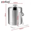 Ice Bucket - Tongs + Spoon Zortiva
