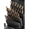 Grąžtas Wiertła HSS-CNC metalo grąžtai, 124°, „Pro-Tec“, 1,0–13,0 mm, 25 vnt. rinkinys