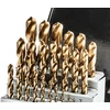 Grąžtas Wiertła HSS-TiN metalo grąžtai 1,0–13,0 mm, 25 vnt. rinkinys