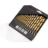 Grąžtas Wiertła HSS TiN metalo grąžtai, 1–10 mm, 19 vnt. rinkinys