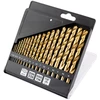 Grąžtas Wiertła HSS TiN metalo grąžtai, 1–10 mm, 19 vnt. rinkinys