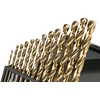 Grąžtas Wiertła HSS-TiN metalo grąžtai 1,5–6,5 mm, 13 vnt. rinkinys