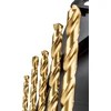 Grąžtas Wiertła HSS-TiN metalo grąžtai, 4,0–10 mm, 5 vnt. rinkinys