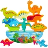 Lean Toys Dinozaurų balansavimo žaidimas 12 vnt.