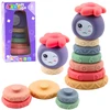 Lean Toys Minkšta sensorinė piramidė 8 dalių