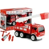 Lean Toys Gaisrinis automobilis su kopėčiomis ir įrankiais