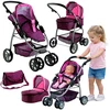 Lėlių vežimėlis 2in1 Alice 8668, rožinis