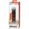 Orno Wpuszczane Įleidžiamas baldų lizdas Ø6cm su USB įkrovikliu ir 1,5m laidu, 3x2P+Z, 2xUSB (A ir C tipo), INOX