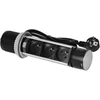 Orno Wpuszczane Įleidžiamas baldų lizdas Ø6cm su USB įkrovikliu ir 1,5m laidu, 3x2P+Z, 2xUSB (A ir C tipo), INOX