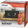 Orno Wpuszczane Įleidžiamas baldų lizdas su USB įkrovikliu ir 1,5 m laidu, 1x2P+Z Schuko, 2xUSB (A tipo, 2,1A), plokščiu frezuotu kraštu, juodas
