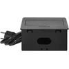 Orno Wpuszczane Įleidžiamas baldų lizdas su USB įkrovikliu ir 1,5 m laidu, 1x2P+Z Schuko, 2xUSB (A tipo, 2,1A), plokščiu frezuotu kraštu, juodas