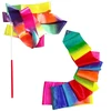 Lean Toys Gimnastikos juostelė šokių pratimams spalvota 205 x 5cm