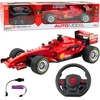 Lean Toys Nuotoliniu būdu valdomas lenktyninis automobilis 1:12 su šviesomis ir garsais