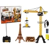 Lean Toys Žaislinis kranas su nuotoliniu valdymu 90 cm aukščio