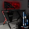 Xrocker „X-Rocker“ – „Ocelot Carbon“ žaidimų stalas – mėlyni ir raudoni lipdukai