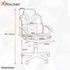 Xrocker „X-Rocker“ – „Saturn“ vidutinio atlošo ratukų elektroninio sporto žaidimų kėdė vaikams ir paaugliams – juoda/mėlyna