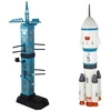 Lean Toys Žaislinė kosmoso raketa su paleidimo bokštu ir astronautais, 15 dalių
