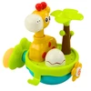 Lean Toys Spalvingas žirafos formos vonios žaislas su siurbtukais