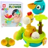 Lean Toys Spalvingas žirafos formos vonios žaislas su siurbtukais