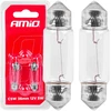 Halogeninės lemputės C5W vamzdinės 36mm 12V 2vnt. blisterinėje pakuotėje amio-03348