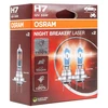 OSRAM Automobilinės lemputės NIGHT BREAKER LASER +150% H7 55W 12V PX26D 2vnt
