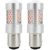 LED lemputės Canbus 3030 24SMD 1157 Bay15d PR21/5W raudonos 12V 24V amio-02579