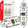 LED lemputės, Canbus, festoon, C5W, 2SMD, 3838, 39 mm, baltos, 12 V, 24 V, amio-04249