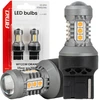 Żarówki led standard 7440 wy21w 3030 15smd oranžinė 12v 24v amio-04997