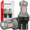 Żarówki led standard 7443 w21/5w 3030 15smd raudona 12v 24v amio-04999