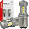 LED lemputės standard bay15d p21/5w 3030 15smd balta 12v 24v amio-05003