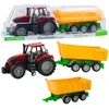Lean Toys Žaislinis traktorius su priekaba 46 cm