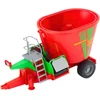 Lean Toys Žalias traktorius su priekaba ir pašarų maišytuvu