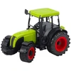 Lean Toys Žaislinis žalias traktorius su rąstų priekaba, 47 cm