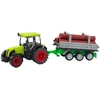 Lean Toys Žaislinis žalias traktorius su rąstų priekaba, 47 cm
