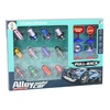 Lean Toys 12 Žaislinių Automobilių ir Lėktuvų Rinkinys su Kelio Ženklais