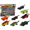 Spyruoklinių automobilių - dinozaurų rinkinys Lean toys, 8 vnt.