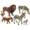 Lean Toys Afrikos laukinių gyvūnų figūrėlių rinkinys LeanToys liūtų ir zebrų šeimos