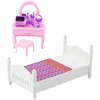 Lean Toys Lėlė Anlily su lova ir tualetiniu staliuku