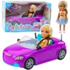 Lean Toys Lėlė su kabrioletu Ankiki, violetinis