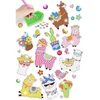 Lean Toys Deimantų siuvinėjimo lipukų rinkinys Llamas Animals Mosaic Diamond Embroidery Sticker Set