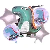Zestaw Rinkinys Dinozaurų gimtadienio balionų rinkinys gimtadieniams, vakarėliams, 5 vnt.