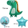 Zestaw Rinkinys Dinozaurų gimtadienio balionų rinkinys gimtadieniams, vakarėliams, 5 vnt.
