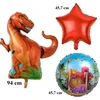 Zestaw Rinkinys Dinozaurų gimtadienio balionų rinkinys gimtadieniams, vakarėliams, 5 vnt.