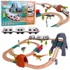 Lean Toys Elektrinis traukinys su dinozaurais, šviesomis ir garsais 76 cm